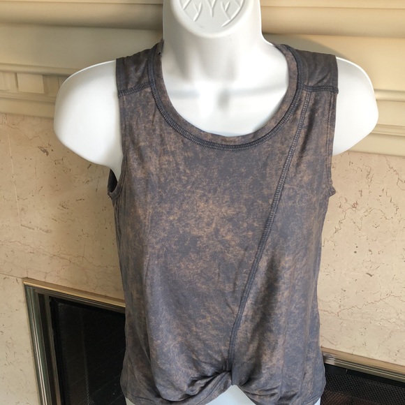 NEW Zella Girl’s Gray Tank Top with Knot - Picture 2 of 8
